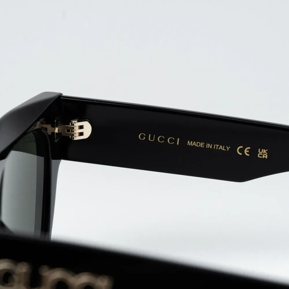 Gucci Women Sunglasses Black Square GG1835SA 001 NEW AUTHENTIC - Picture 6 of 9